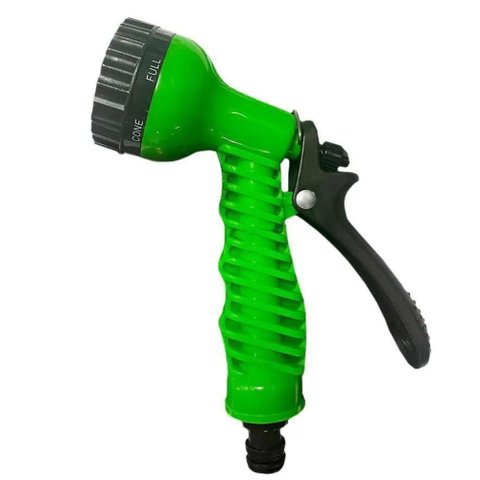 Esguicho Mangueira 7 Jatos Multifuncional Jardim Lavagem Rega Ajustável Gatilho Trava Plástico Resis