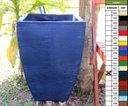 Ver imagem 1 de Kit 2 Vaso Planta 60x40 Moderno Trapézio Polietileno - AZUL ESCURO 013