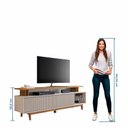 Ver imagem 7 de Rack para Tv até 75" Nt1385 Ripado Off White/freijó Notável Móveis