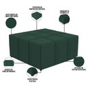 Ver imagem 7 de Kit 02 Puffs Quadrado Milano 90x90 W01 Linho Verde Musgo