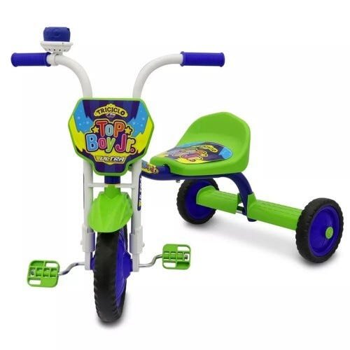 Triciclo Infantil Black Racer Green Com Empurrador Xalingo - xalingo