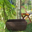 Ver imagem 2 de Kit 2 Vaso Planta 50x25 Jardineira Floreira Polietileno - MARROM CAFE 003