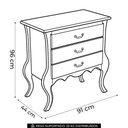 Ver imagem 2 de Cômoda Quarto 91cm 3 Gavetas Madeira Maciça Grix Mel B11 - Mpozenato