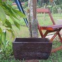 Ver imagem 2 de Kit 2 Vaso Planta 50x25 Jardineira Floreira Polietileno - MARROM MADEIRA 015