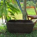Ver imagem 3 de Kit 2 Vaso Planta 65x30 Jardineira Floreira Polietileno - MARROM CAFE 003