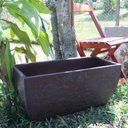 Ver imagem 3 de Kit 2 Vaso Planta 65x30 Jardineira Floreira Polietileno - MARROM MADEIRA 015