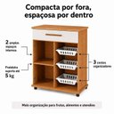Ver imagem 7 de Balcão Fruteira para Cozinha 1 Porta 1 Gaveta 3 Cestos Goiânia Espresso Móveis