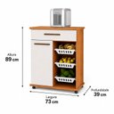 Ver imagem 3 de Balcão Fruteira para Cozinha 1 Porta 1 Gaveta 3 Cestos Goiânia Espresso Móveis