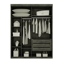 Ver imagem 2 de Guarda Roupa 2 Portas Buzios com 1 Espelho Valverde Cinamomo