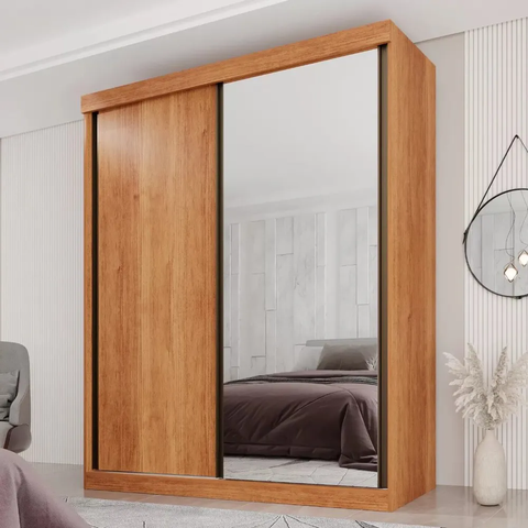 Guarda Roupa 2 Portas Buzios com 1 Espelho Valverde Cinamomo
