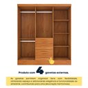 Ver imagem 6 de Guarda-Roupa Casal com 6 Portas e 4 Gavetas 180cm Multimóveis CR35481 Cinamomo