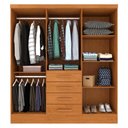 Ver imagem 5 de Guarda-Roupa Casal com 6 Portas e 4 Gavetas 180cm Multimóveis CR35481 Cinamomo