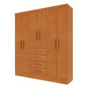 Ver imagem 1 de Guarda-Roupa Casal com 6 Portas e 4 Gavetas 180cm Multimóveis CR35481 Cinamomo