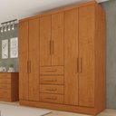 Ver imagem 2 de Guarda-Roupa Casal com 6 Portas e 4 Gavetas 180cm Multimóveis CR35481 Cinamomo