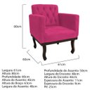 Ver imagem 5 de Kit Diva Recamier Diana 160cm Lado Esquerdo e 01 Poltrona Classic Suede - Doce Sonho Móveis RECAMIER