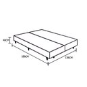 Ver imagem 3 de Cama Box Casal Blindado Bipartido Extremo Reforçado King Design Suede Cinza 138x188x40