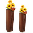 Ver imagem 1 de Vaso de Chão Decorativo Grande Torre -:marrom/kit com 2 - 70x20cm e 60x20cm