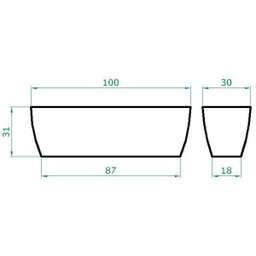 Vaso Planta 100x30 Jardineira Floreira Polietileno - PRETO 002 - 4
