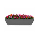 Ver imagem 1 de Vaso Planta 100x30 Jardineira Floreira Polietileno - Cinza Cimento 004