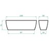Vaso Planta 100x30 Jardineira Floreira Polietileno - CINZA CIMENTO 004 - 4