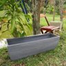 Vaso Planta 100x30 Jardineira Floreira Polietileno - CINZA CIMENTO 004 - 2