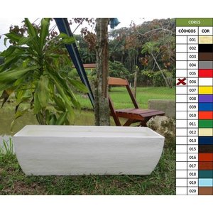 Vaso Planta 100x30 Jardineira Floreira Polietileno - BRANCO 006