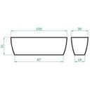 Ver imagem 4 de Vaso Planta 100x30 Jardineira Floreira Polietileno - BRANCO 006
