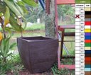 Ver imagem 1 de Kit 2 Vaso Planta 30x30 Moderno Trapézio Polietileno - MARROM CAFE 003