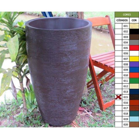 Vaso Planta 80x50 Oval Moderno Polietileno