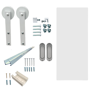 Kit Porta de Correr Fundo Primer 0,90x210 + Trilho Branco