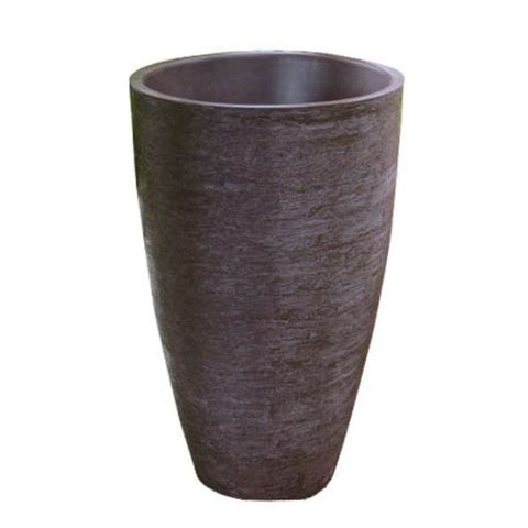 Kit 2 Vaso Planta 65x40 Oval Moderno Polietileno - MARROM CAFE 003