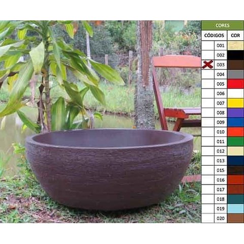 Vaso Planta 80x30 Bacia Polietileno - MARROM CAFE 003