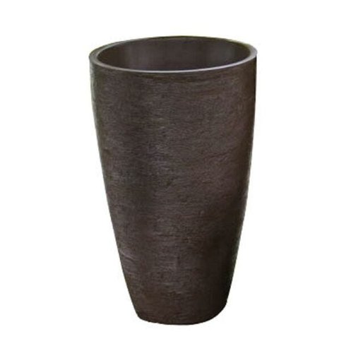 Kit 2 Vaso Planta 65x40 Oval Moderno Polietileno - MARROM MADEIRA 015