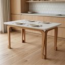 Ver imagem 2 de Mesa Sala de Jantar 1,20m com Vidro Nadine