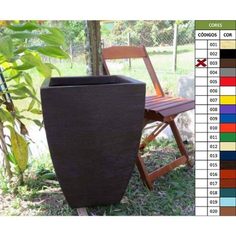 Vaso Planta 60x40 Moderno Trapézio Polietileno