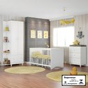 Ver imagem 1 de Conjunto Quarto Gutti Berço com Colchão Comoda Guarda Roupa Branco