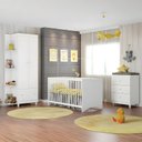 Ver imagem 2 de Conjunto Quarto Gutti Berço com Colchão Comoda Guarda Roupa Branco