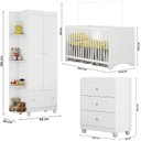 Ver imagem 6 de Conjunto Quarto Gutti Berço com Colchão Comoda Guarda Roupa Branco