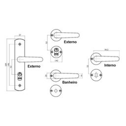 Fechadura Interna Soprano Ipanema com Espelho - 2