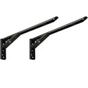 Ver imagem 3 de Kit 01 Par Suporte para Mesa Dobrável Retrátil 30 Cm H02 Mão Francesa Preto - Lyam