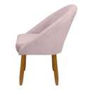 Ver imagem 4 de Kit 2 Banqueta Poltrona Lua Bouclê Ideal para Sala Penteadeira ou Salão:rosa Bebê