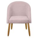 Ver imagem 3 de Kit 2 Banqueta Poltrona Lua Bouclê Ideal para Sala Penteadeira ou Salão:rosa Bebê