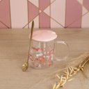 Ver imagem 2 de Caneca de Vidro Borossilicato com Tampa e Colher Sakura 500ml