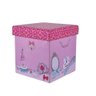 Puff Baú Quadrado com Tampa Estampa Infantil Bailarina - 1