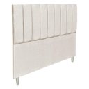 Ver imagem 6 de Kit Cabeceira e Calçadeira Recamier Baú Casal 1,40m Holanda Suede - Pallazio Cor:Bege