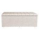 Ver imagem 4 de Kit Cabeceira e Calçadeira Recamier Baú Casal 1,40m Holanda Suede - Pallazio Cor:Bege