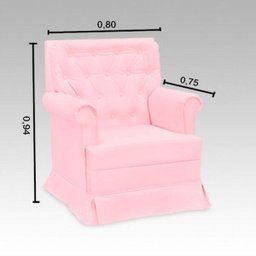 Poltrona De Amamentação Com Balanço Giulia Rosa - 2