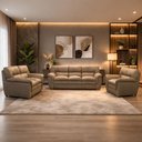 Ver imagem 2 de Sofá 3 Lugares para Sala de Estar 230cm Boston F04 Nobuck Marrom - Lyam Decor