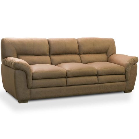 Sofá 3 Lugares para Sala de Estar 230cm Boston F04 Nobuck Marrom - Lyam Decor