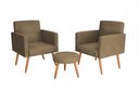 Ver imagem 2 de Kit 2 Poltronas + Puff Dallas Turkey Cappuccino F440 - Matrix